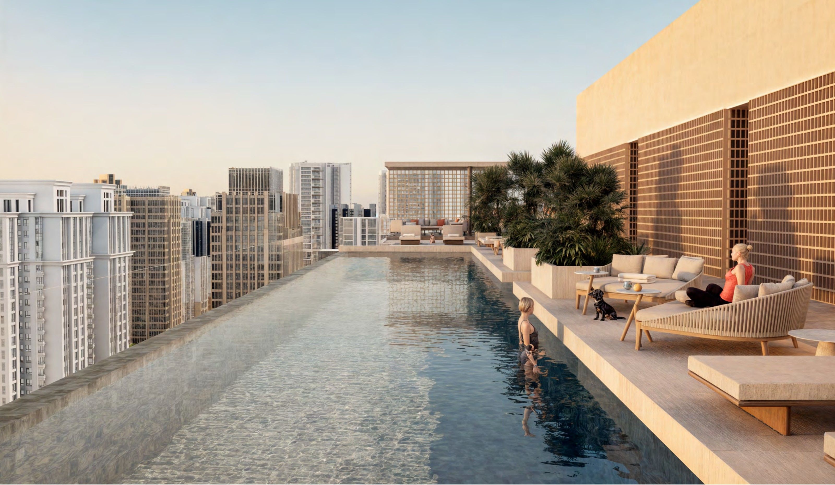 Piscina infinity rooftop
